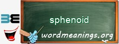 WordMeaning blackboard for sphenoid